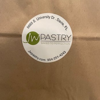 JW Pastry - Togo bag with contact information - Bakeries Near Me - Davie, Florida JW Pastry - Togo bag with contact information - Bakeries Near Me - Davie, Florida
