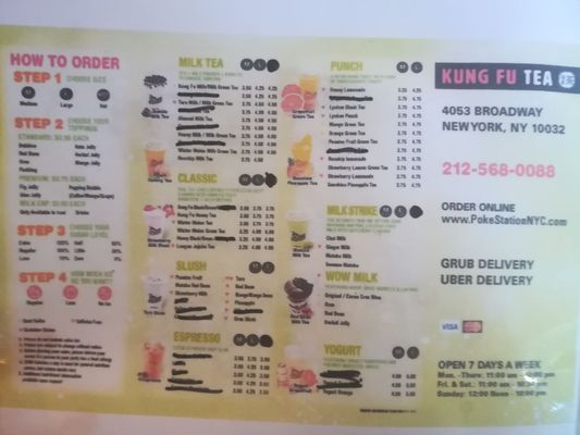 Menu photo 7 Kung Fu Tea New York, NY