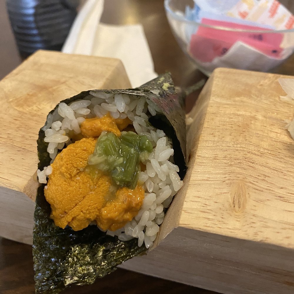 Kinben Sushi - Uni Hand Roll - Japanese Near Me - Plainview, New York Kinben Sushi - Uni Hand Roll - Japanese Near Me - Plainview, New York