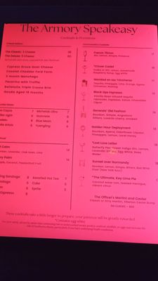 Menu photo 4 The Armory Speakeasy Key Largo, FL Menu photo 4 The Armory Speakeasy Key Largo, FL