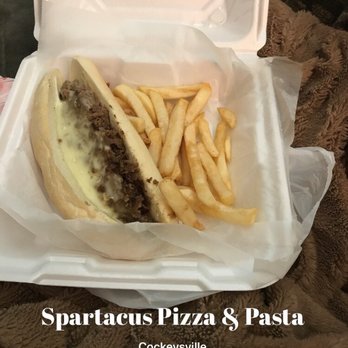 Spartacus Pizza & Pasta - a meal in a styrofoam container - Pizza Near Me - Cockeysville, Maryland Spartacus Pizza & Pasta - a meal in a styrofoam container - Pizza Near Me - Cockeysville, Maryland