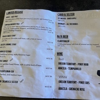North Forty Beer - Draftlist - North Forty Brewery, Roseberg, OR - October 1, 2024 - Brewpubs Near Me - Roseburg, Oregon North Forty Beer - Draftlist - North Forty Brewery, Roseberg, OR - October 1, 2024 - Brewpubs Near Me - Roseburg, Oregon