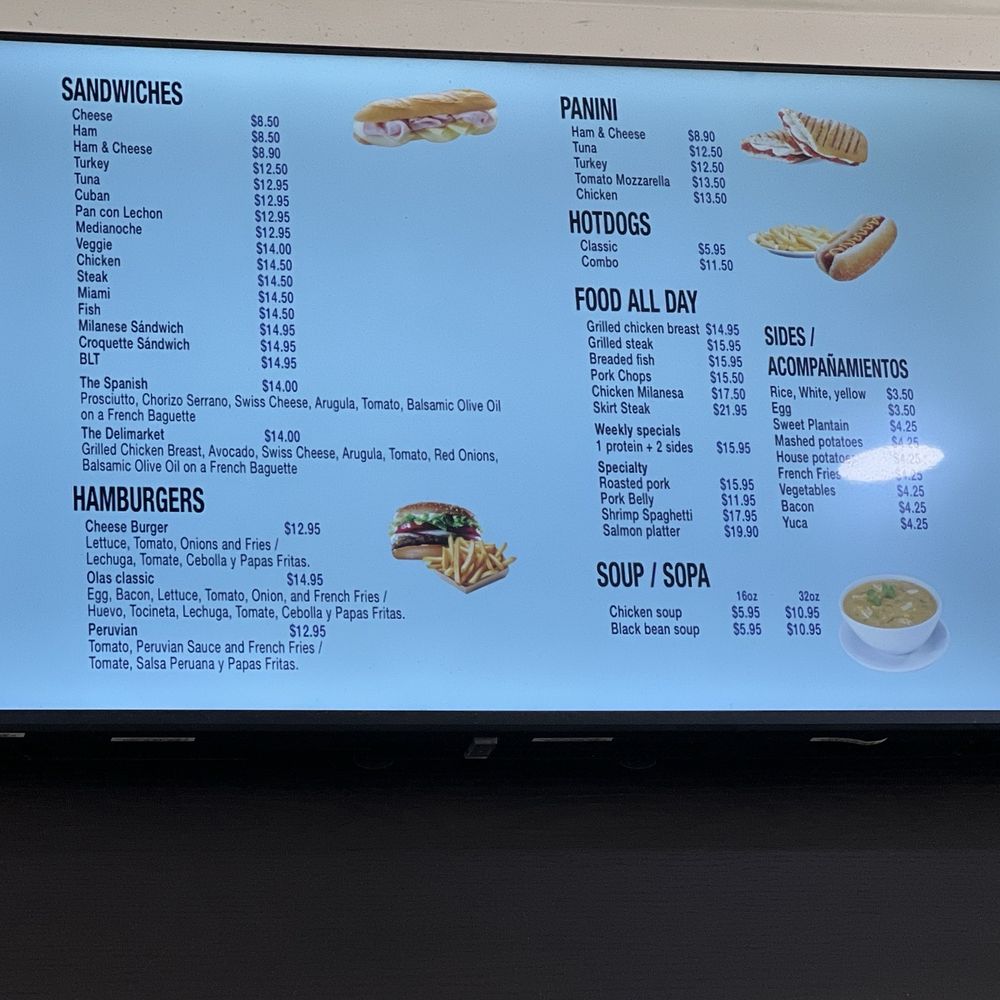 Las Olas Cafe - Menu - Cuban Near Me - Miami Beach, Florida