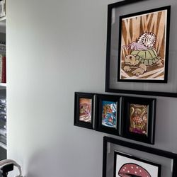 Basement Books - Art work found at the store from local artist (my frames)