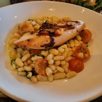 Bettolino Kitchen - Polipo which is a beautifully grilled piece of squid atop beans tomato and sauce. Very tasty. - Italian Near Me - Redondo Beach, California Bettolino Kitchen - Polipo which is a beautifully grilled piece of squid atop beans tomato and sauce. Very tasty. - Italian Near Me - Redondo Beach, California