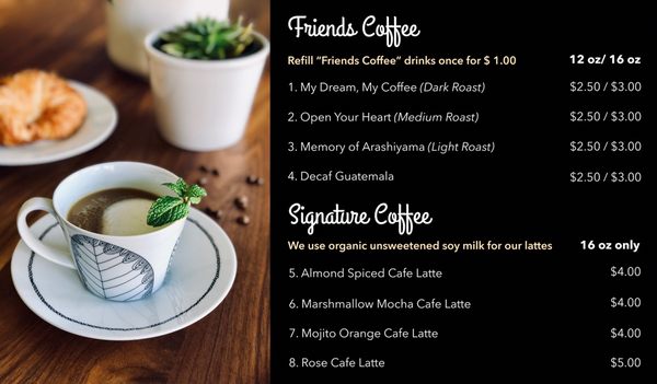 Menu photo 7 Friends Coffee & Tea San Jose, CA