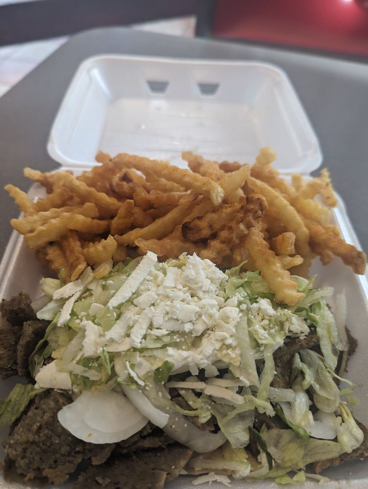 Food from George's Gyros Gourmet Grill