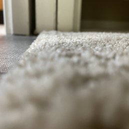 See how much higher is the carpet than the tile. Door will not slide. See how much higher is the carpet than the tile. Door will not slide.