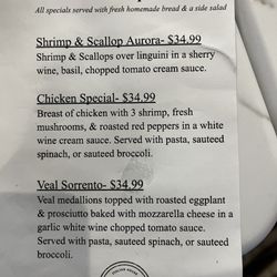 Dinner Specials