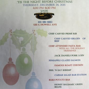 Cork 'N Cleaver - Please join us on Christmas Eve! - Seafood Near Me - Milwaukee, Wisconsin