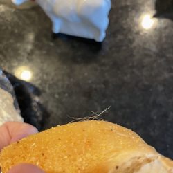 Clinton Bagel Company - Hair cooked into the bagel