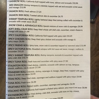 Massaki - House Rolls (page 2 of 2) - Sushi Bars Near Me - Staunton, Virginia