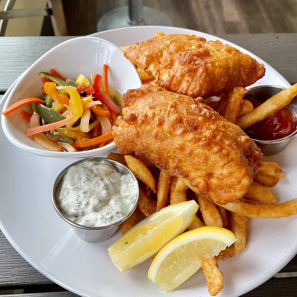 Calypso Edmonds - Huge halibut fish and chips. - Caribbean Near Me - Edmonds, Washington