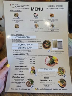 Menu photo 2 Hanoi 36 Streets Sacramento, CA Menu photo 2 Hanoi 36 Streets Sacramento, CA