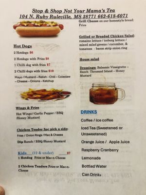 Menu photo 1 Stop & Shop Not Your Mama’s Tea Ruleville, MS Menu photo 1 Stop & Shop Not Your Mama’s Tea Ruleville, MS