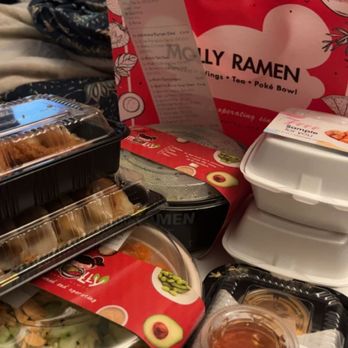Molly Ramen Poke Tea - Sushi Burrito, Poke Bowl, Shrimp Tempura, Pork Gyoza, Crab Rangoon, Ramen, and the free side dish they included! - Ramen Near Me - Virginia Beach, Virginia Molly Ramen Poke Tea - Sushi Burrito, Poke Bowl, Shrimp Tempura, Pork Gyoza, Crab Rangoon, Ramen, and the free side dish they included! - Ramen Near Me - Virginia Beach, Virginia