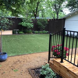 Boley Landscape - Full backyard remodel and turf installation in Dallas