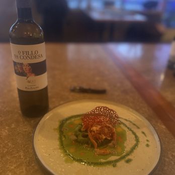 Brisa Do Mar - Asparagus and lobster buñuelo - Mediterranean Near Me - Milwaukee, Wisconsin Brisa Do Mar - Asparagus and lobster buñuelo - Mediterranean Near Me - Milwaukee, Wisconsin