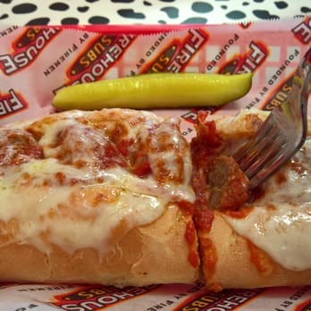 Firehouse Subs - 8 Inch Meatball Sub. lots of yummy melted cheese. Yum!! - Fast Food Near Me - Flower Mound, Texas