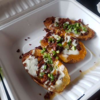 80/20 Burger Bar - Loaded Potato Skins - American Near Me - Norfolk, Virginia 80/20 Burger Bar - Loaded Potato Skins - American Near Me - Norfolk, Virginia