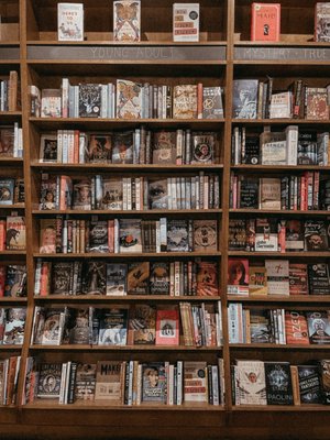 Between the Covers Bookstore and Bruno Cafe by null
