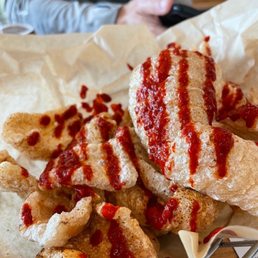 Fresh Pork rinds - they were still crackling!