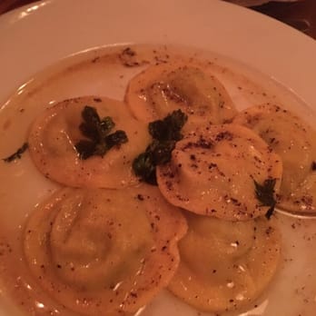 Wild Olive - Ravioli with bruss sprouts, ricotta, parm, lemon brown butter. Half portion #wow - Italian Near Me - Johns Island, South Carolina