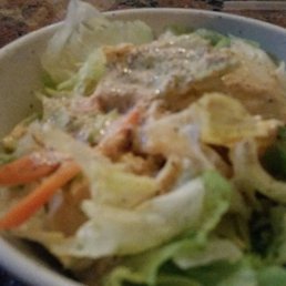 Salad with ginger dressing