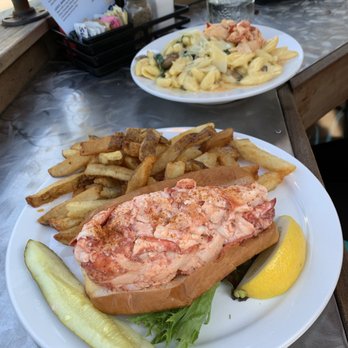 Side Street Cafe - Lobster Roll (bottom) -- good amount - American Near Me - Bar Harbor, Maine