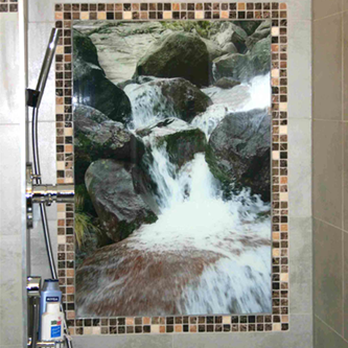 Visiolith - Glaselement in einer Dusche von Visiolith Berlin - Graphic Design Near Me - Berlin, BE