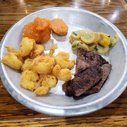 Berry's Seafood & Catfish House - Meat/Steak, Fried Shrimp, Yams & Squash