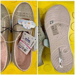 Ross Dress for Less - Rose-Gold Slip-Ons (mismatched price tag vs. #; $6.99 vs. 13)