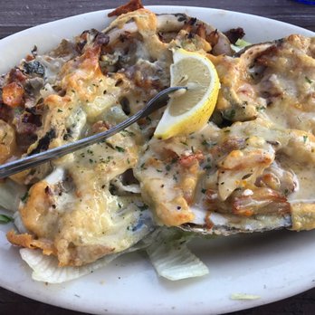 Skippers Pier - Crab Crusted Oysters! - Seafood Near Me - Deale, Maryland