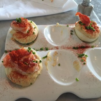 Mignonette - Lobster Deviled Eggs - New American Near Me - Miami, Florida Mignonette - Lobster Deviled Eggs - New American Near Me - Miami, Florida