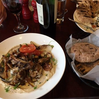Mishmish Cafe - Chicken Grilled Chicken Shawarma Dinner hummus bowl - Mediterranean Near Me - Montclair, New Jersey
