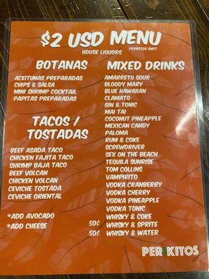 Menu photo 5 Perikitos Cantina Botanera Eagle Pass, TX