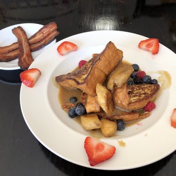 Berry Sweet Kitchen - Bananas and fruit French Toast aka Banana Foster French Toast. - Cafes Near Me - Minneapolis, Minnesota
