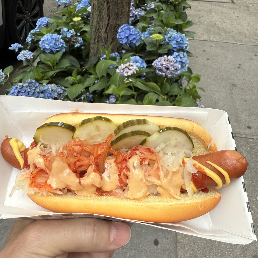 The Mark Hot Dog - One with everything - Hot Dogs Near Me - New York, New York The Mark Hot Dog - One with everything - Hot Dogs Near Me - New York, New York