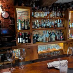 Black Trumpet - On a gloomy, rainy, afternoon, this view at the upstairs bar was more enjoyable than looking at the waterfront.