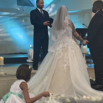 Gracepoint Church - Pastor Steven Geiger marrying my husband and I. (Flower girl fixing train of dress ) - Churches Near Me - Fort Lauderdale, Florida Gracepoint Church - Pastor Steven Geiger marrying my husband and I. (Flower girl fixing train of dress ) - Churches Near Me - Fort Lauderdale, Florida