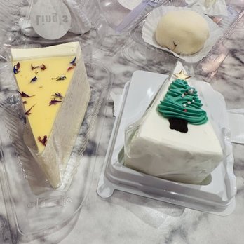 Ling's Cakery - Passionfruit Mango passion fruit mille crepe, Pandan cake - Desserts Near Me - Oklahoma City, Oklahoma