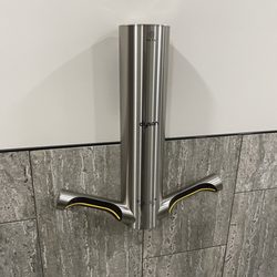 Coppes Commons - Dumb Dyson Dryers in the rest rooms. They angle TOWARDS you