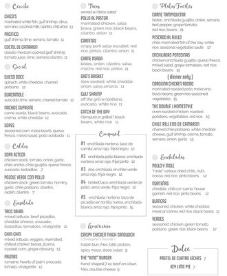 Menu photo 7 Doce Mesas Dallas, TX