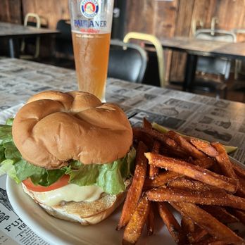 Ale House - a burger and fries on a plate - Pubs Near Me - Troy, New York