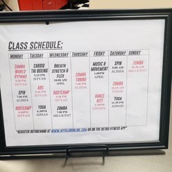 Retro Fitness - Class schedule as of January 2023