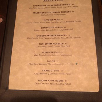 Tiffins Restaurant - Appetizer menu - New American Near Me - Lake Buena Vista, Florida Tiffins Restaurant - Appetizer menu - New American Near Me - Lake Buena Vista, Florida