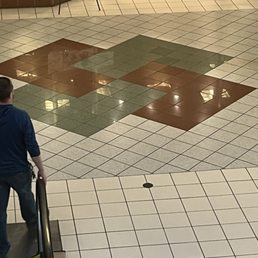 Tiles and an unsuspecting victim of my photo