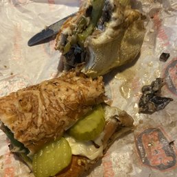 Portabella steak and cheese