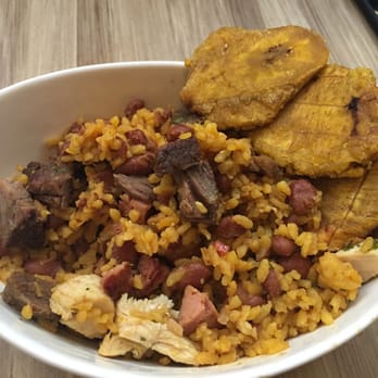 Mona - Rice bowl with beans, chorizo, chicken and beef with a side of fried plantains. Excellent and a big portion. - Coffee & Tea Near Me - Aguadilla, Puerto Rico Mona - Rice bowl with beans, chorizo, chicken and beef with a side of fried plantains. Excellent and a big portion. - Coffee & Tea Near Me - Aguadilla, Puerto Rico