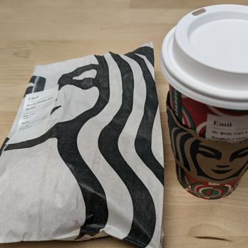 Starbucks - Bacon gouda sandwich, grande blonde vanilla latte - Coffee & Tea Near Me - Irvine, California